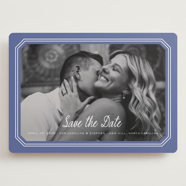 "Deluxe" - Save the Dates in Blueberry by Carolyn MacLaren - Front
