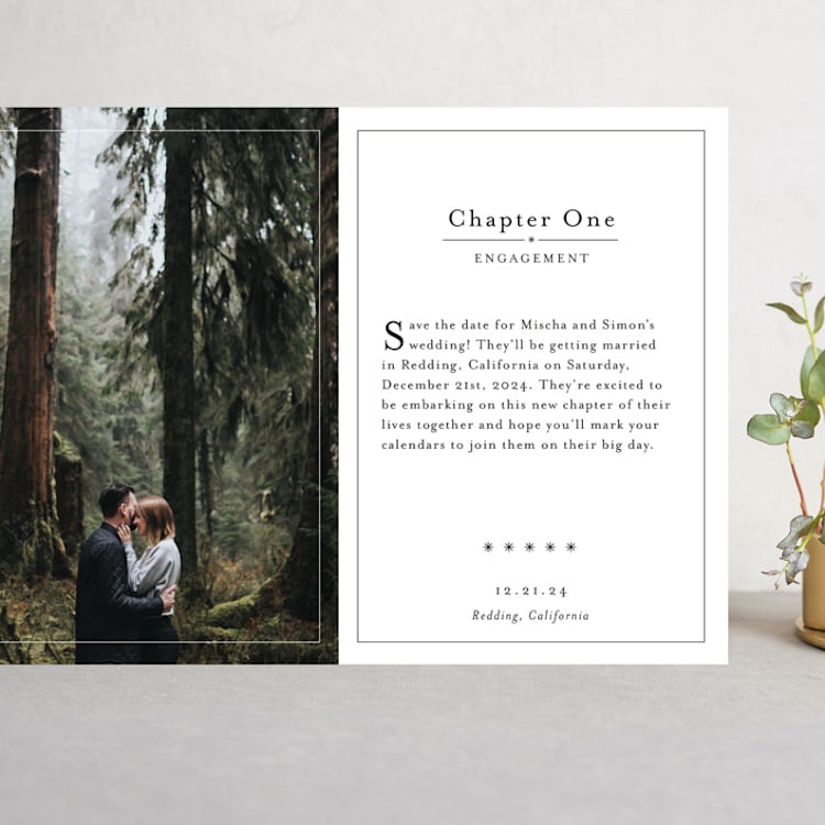 "Storybook" - Save the Dates in Snow by Becca Thongkham - Front