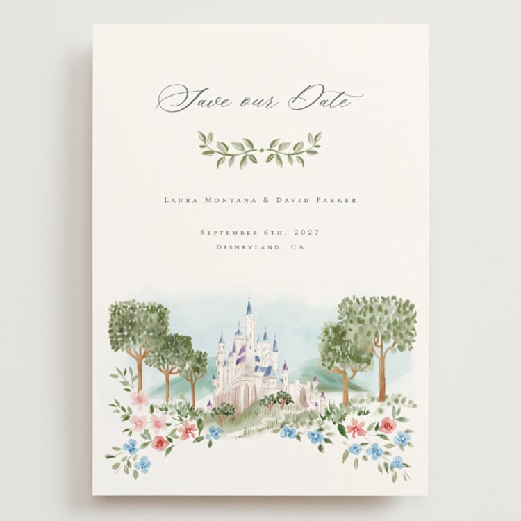 "Disney's Once Upon In a Dream" - Save the Dates in Spring by Petra Kern - Front