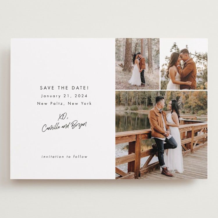 "Signed and Sealed" - Save the Dates in Snow by Sandra Picco Design - Front