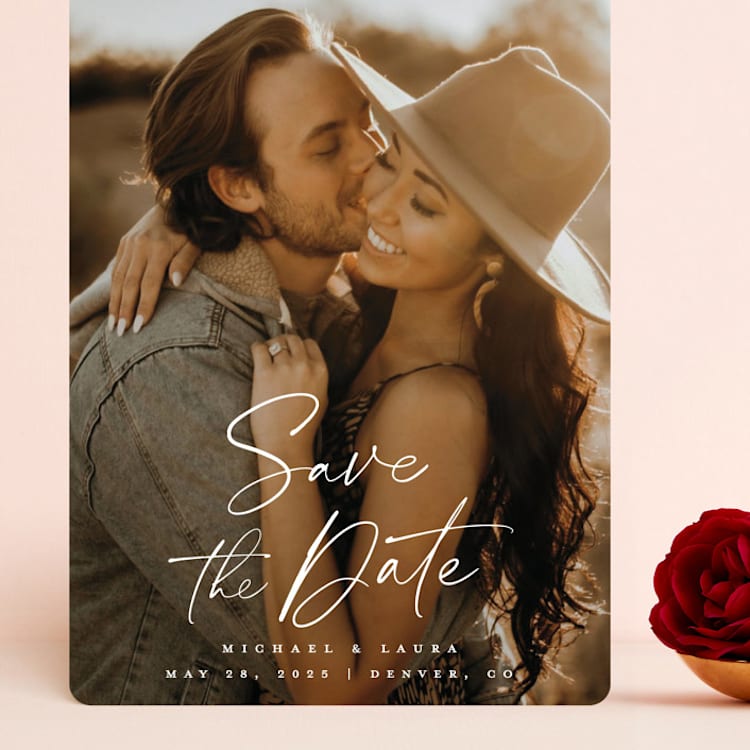 "lovingly" - Save the Dates in Cloud by Carolyn Nicks - Front