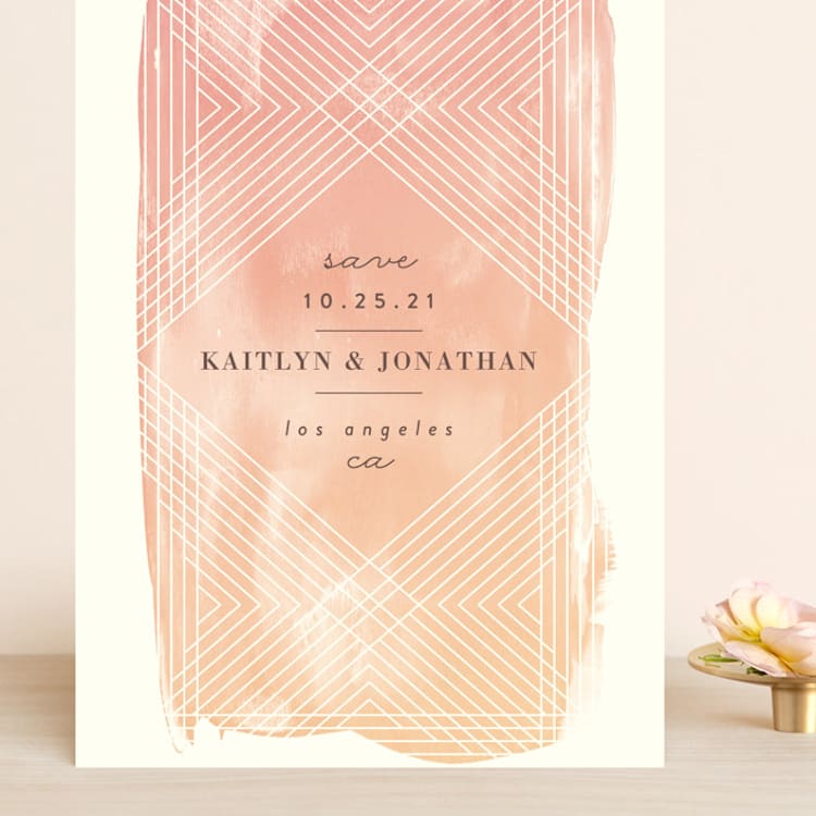 "Masked Wash" - Save the Dates in Passion Fruit by Rebecca Bowen - Front