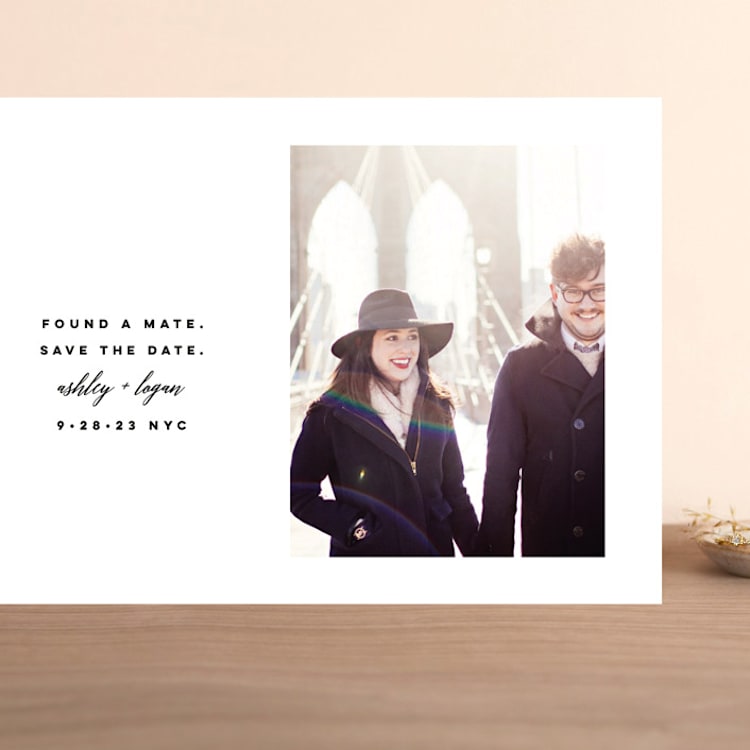 "Found a Mate" - Save the Dates in Ink by Susan Brown - Front