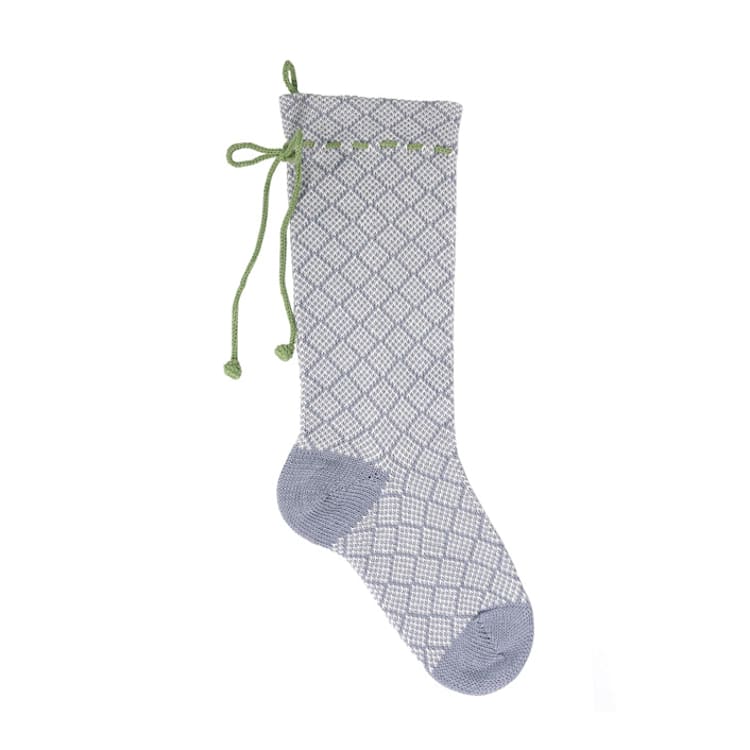 "Grey Patterned Stocking" - Stockings in gray by Melange Collection