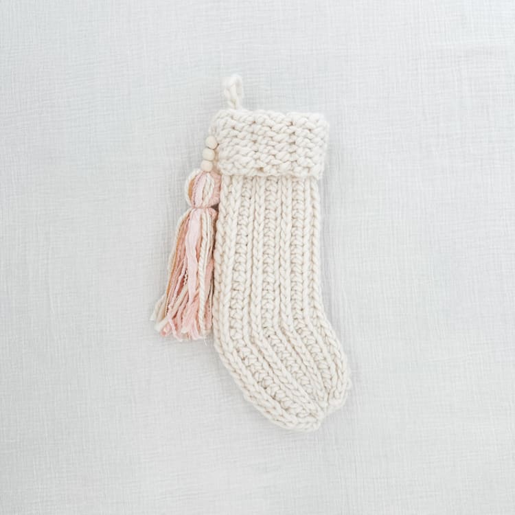 "Custom Heirloom Stocking" - Stockings in beige by Two Little Knots