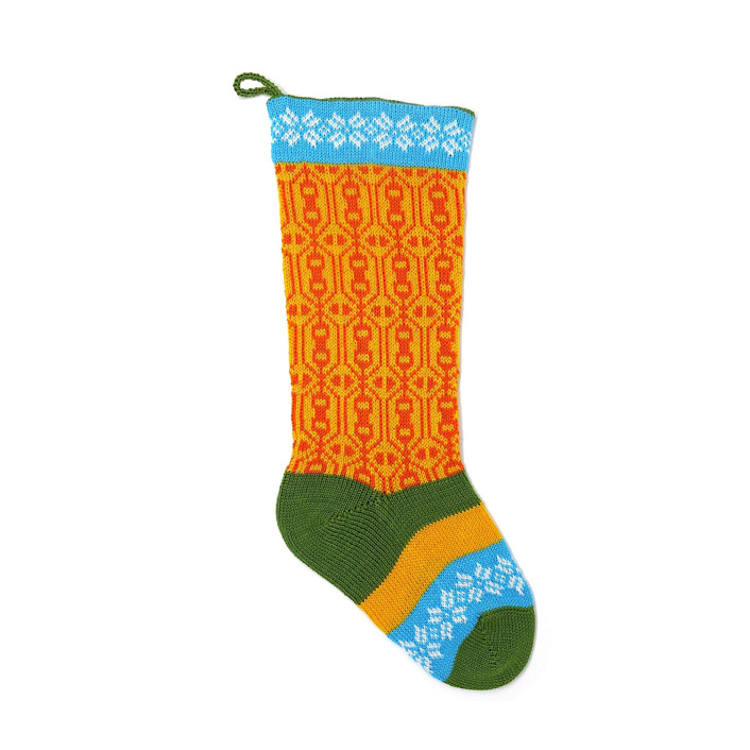 "Colorful Stocking, Yellow" - Stockings in green by Melange Collection