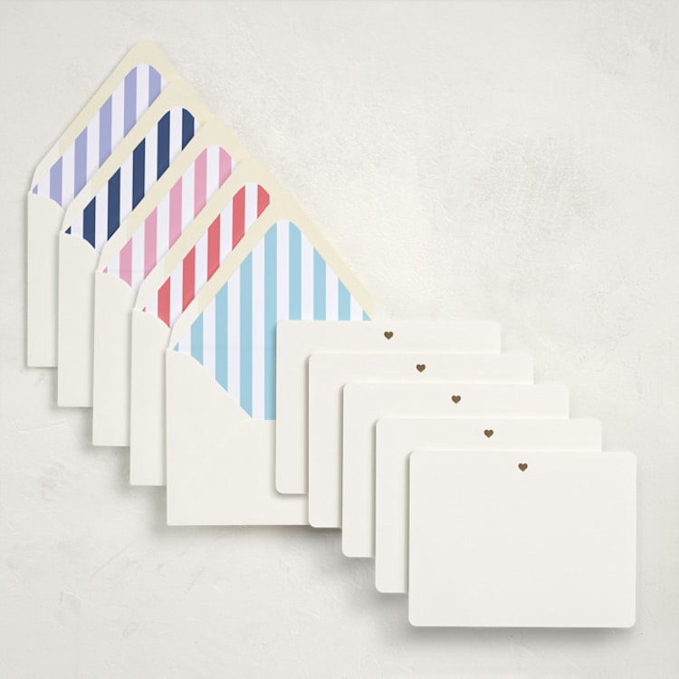 "A Little Heart (set of 10)" - Stationery Set in Love by mo kelley