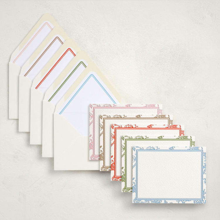 "Classic Toile (set of 10)" - Stationery Set in Multi by Jenna Holcomb