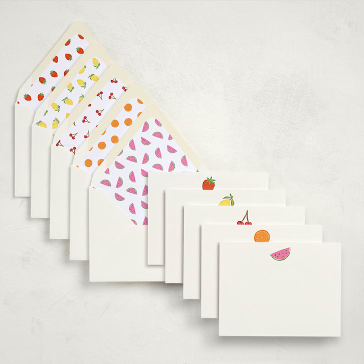 "Farmer's Market Fresh" - Stationery Set in Multi by Claudia Orengo