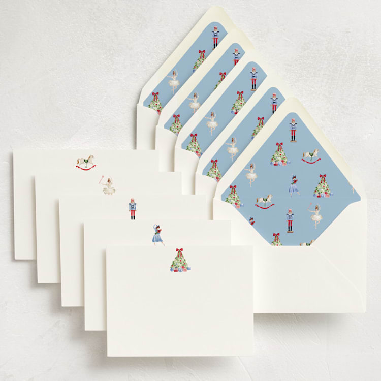 "Nutcracker Notes (set of 10)" - Stationery Set in Multi by Sarah Knight