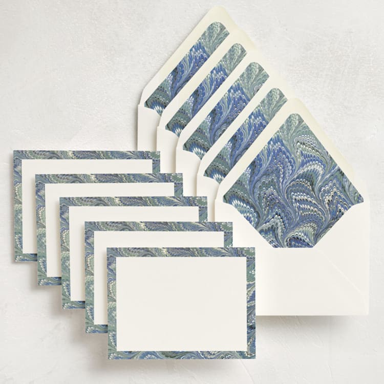 "Marbled (set of 10)" - Stationery Set in Venetian by Jenna Holcomb