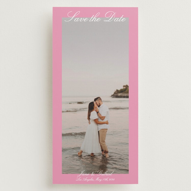 "Color Frame" - Save the Dates in Peony by Baumbirdy - Front