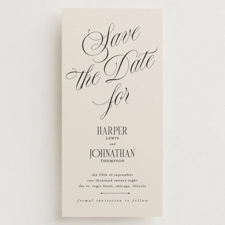 "Mirin" - Save the Dates in Linen by Kate Ahn - Front