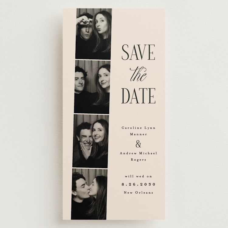 "Film Roll" - Save the Dates in Linen by Vanessa Doyle - Front