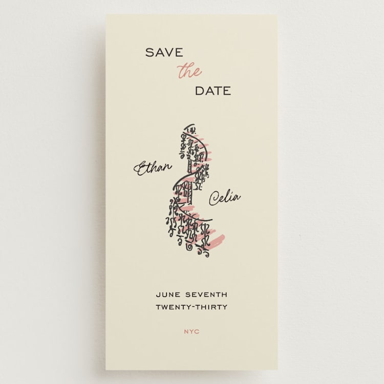 "Tournelle" - Save the Dates in Rose by Sarah Rosenthal - Front
