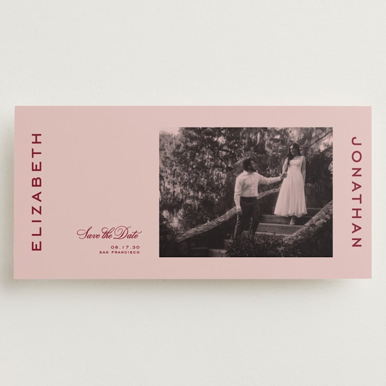 "Modern showcase" - Save the Dates in Scarlet by Creo Study - Front