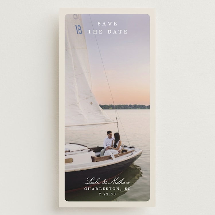 "Set Sail" - Save the Dates in Sand by Nicole Walsh - Front
