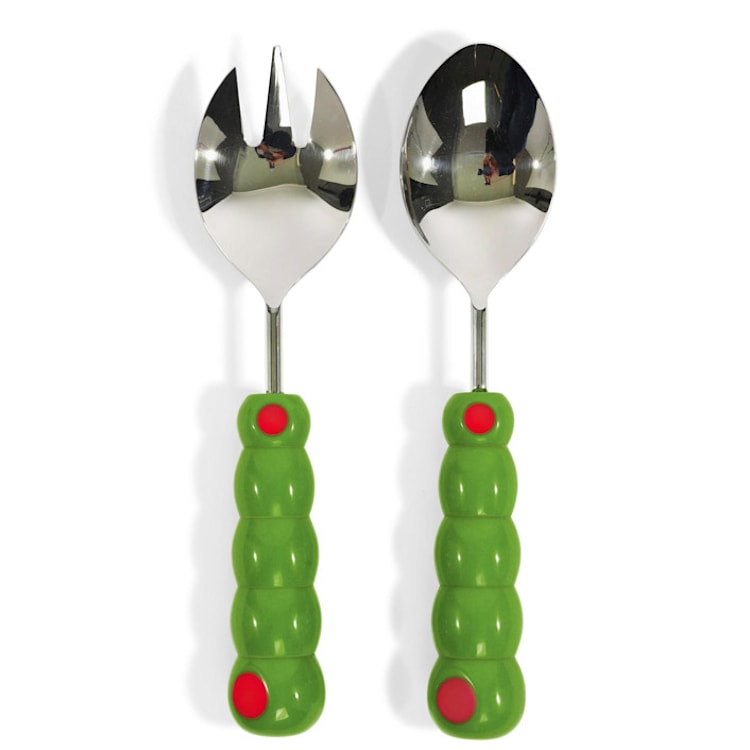 "Olive Serving Set" - Serving Utensils in green by Inner Child