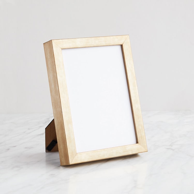 "Gold 5x7" - Standing Frame in brass gold by Minted - Front
