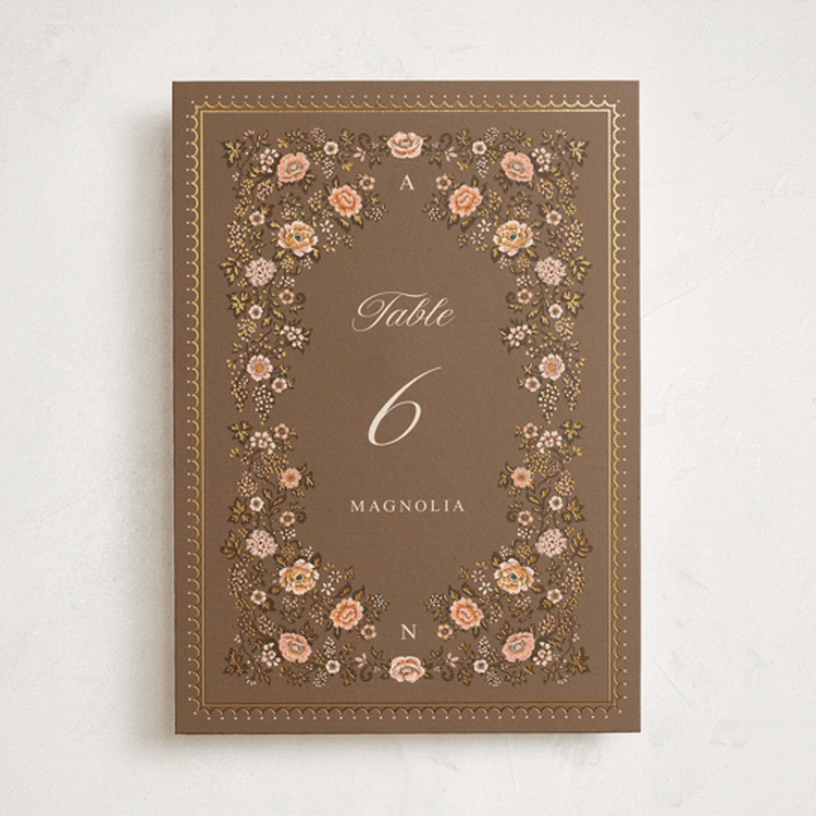 "Blooming path" - Table Numbers in Chocolate by Paola Benenati - Front