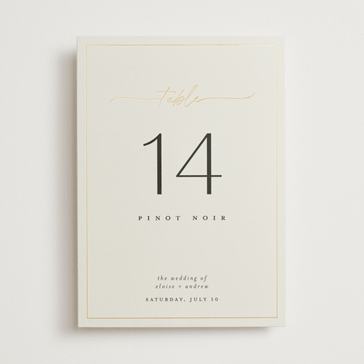 "silk" - Table Numbers in Linen by Pippa Shaw - Front