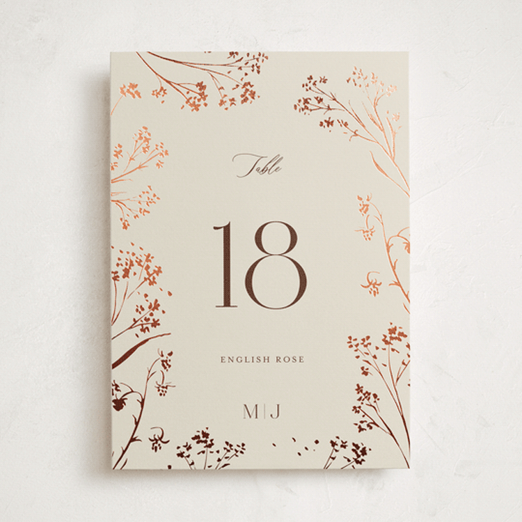 "Shining Florals" - Table Numbers in Almond by frau brandt - Front
