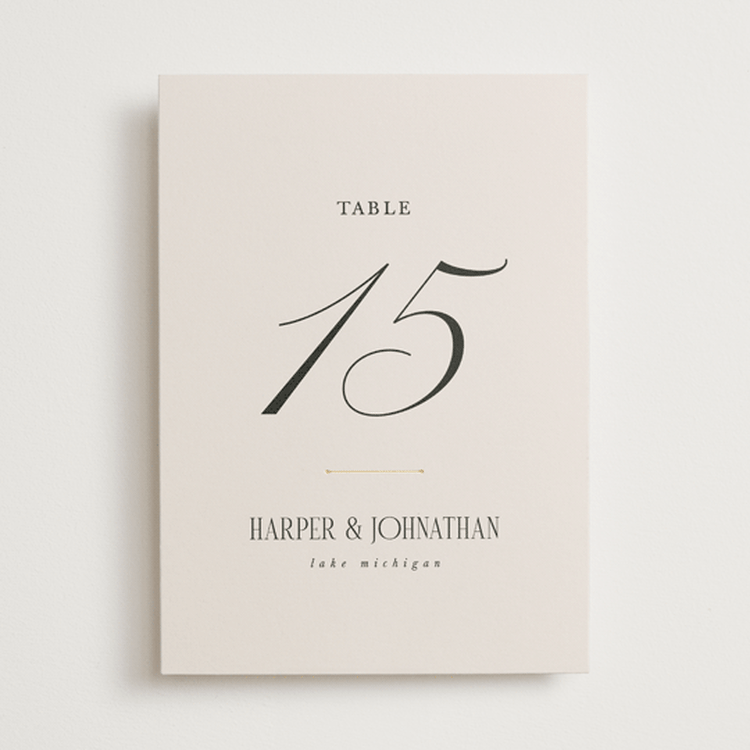 "Mirin" - Table Numbers in Linen by Kate Ahn - Front