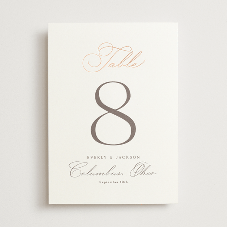 "Eternal" - Table Numbers in Snow by Kaydi Bishop - Front