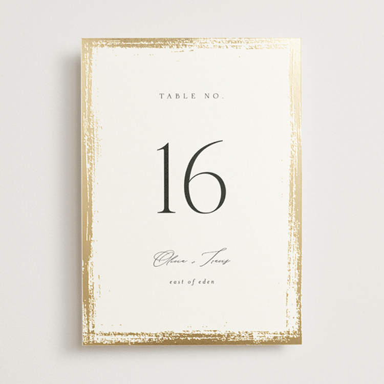 "Brushed Edge" - Table Numbers in Silk by Kelly Schmidt - Front
