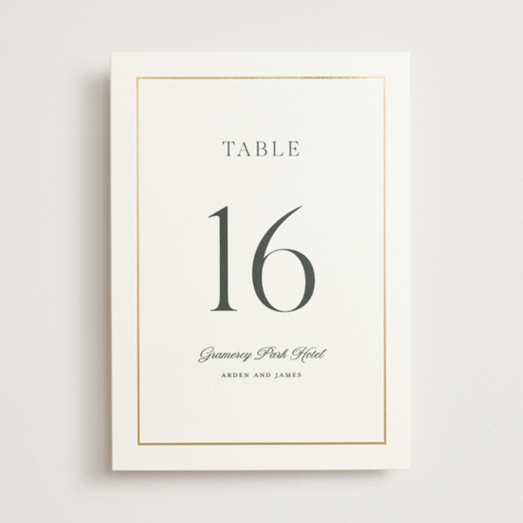 "Opulence" - Table Numbers in Pearl by Stacey Meacham - Front