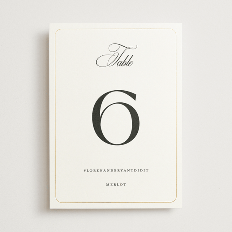 "Loren" - Table Numbers in Cotton by Christie Garcia - Front