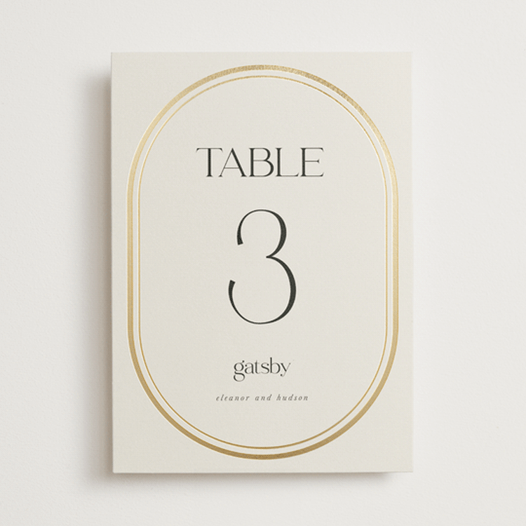 "oval" - Table Numbers in Sandstone by lori jacobs wemple - Front