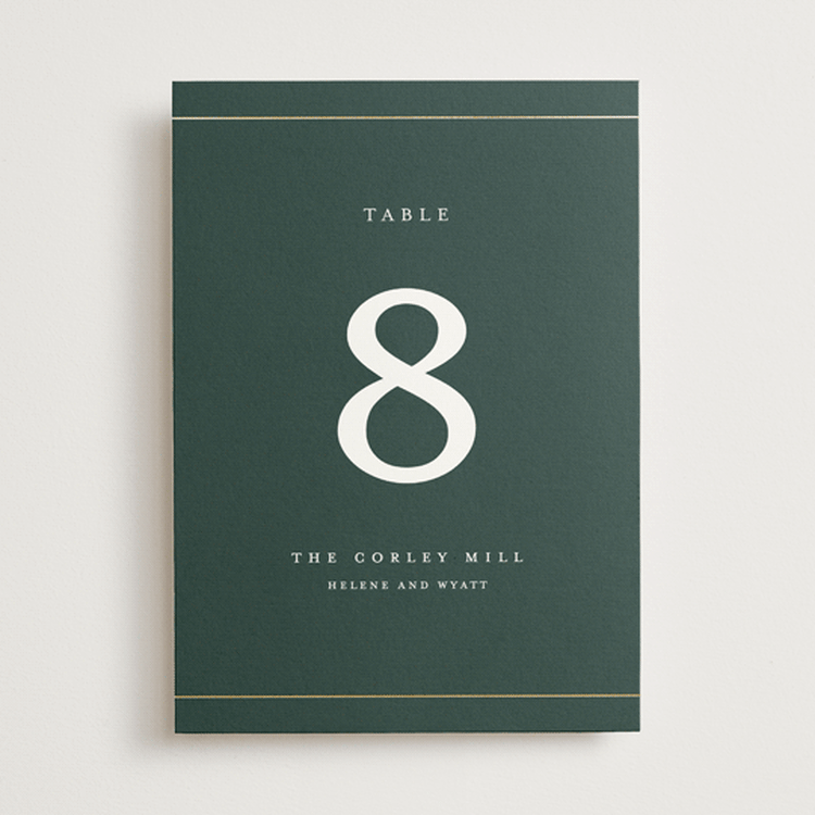 "Style and grace" - Table Numbers in Forest by Stacey Meacham - Front