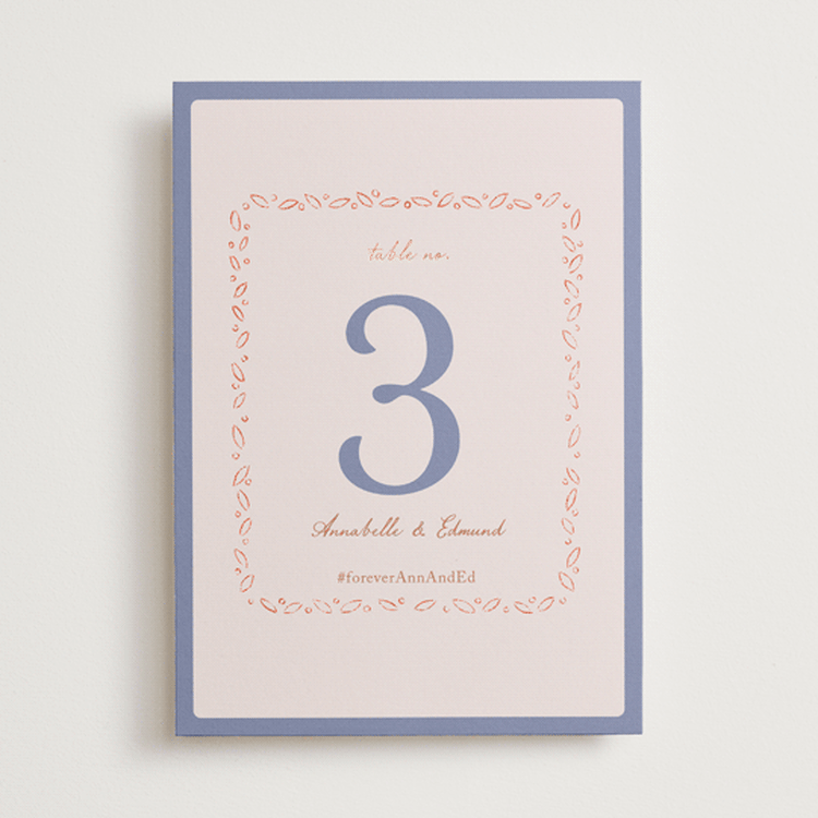 "Together in Bloom" - Table Numbers in Wisteria by Monika Konieczna - Front