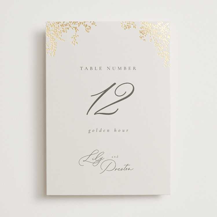 "forever and a day" - Table Numbers in Luxe Neutral by Design Lotus - Front
