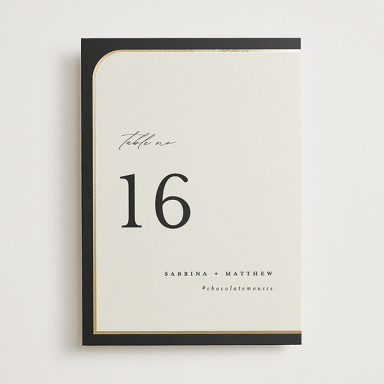 "Tuxedo" - Table Numbers in Black Tie by Carolyn Nicks - Front