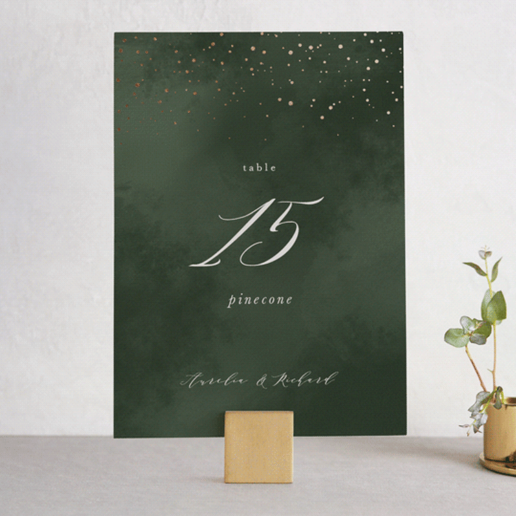 "Evergreen" - Table Numbers in Shamrock by Leah Bisch - Front