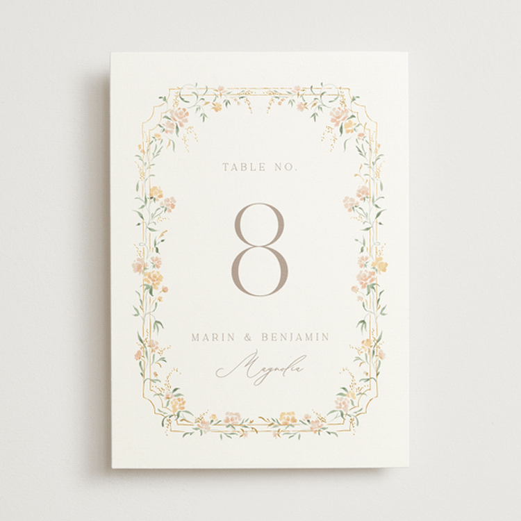 "Victorian Trellis" - Table Numbers in Golden Summer by Erin L. Wilson - Front