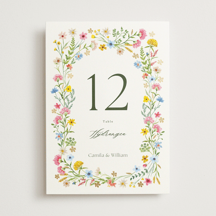 "Bright Garden" - Table Numbers in Garden by Yaling Hou Suzuki - Front