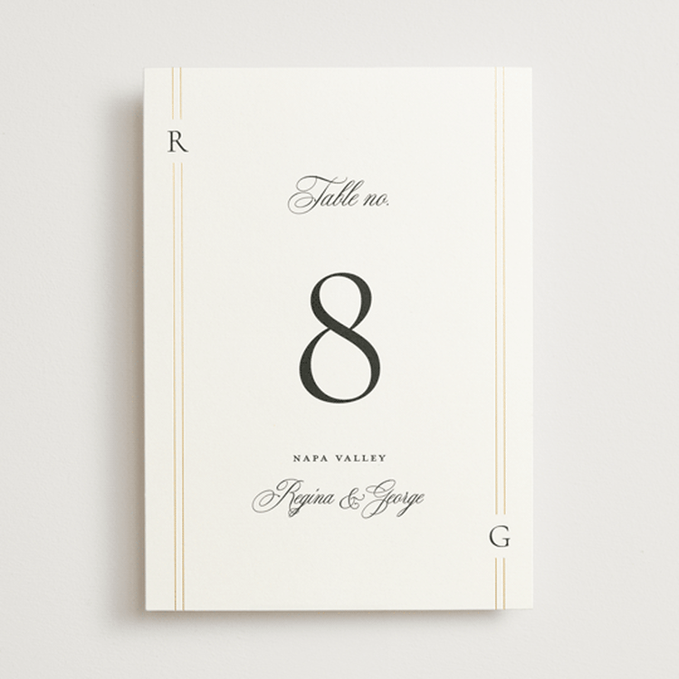"Elencourt" - Table Numbers in Quartz by Jelena Vuletic - Front