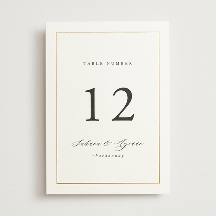 "Gilded frame" - Table Numbers in Pearl by Nicole Walsh - Front