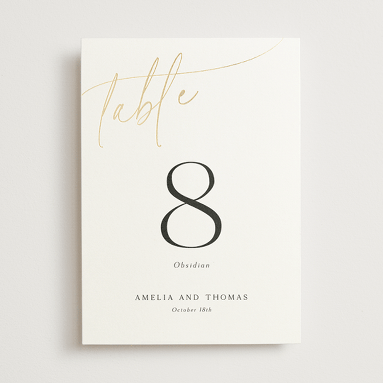 "The Wedding" - Table Numbers in Marshmallow by Kaydi Bishop - Front