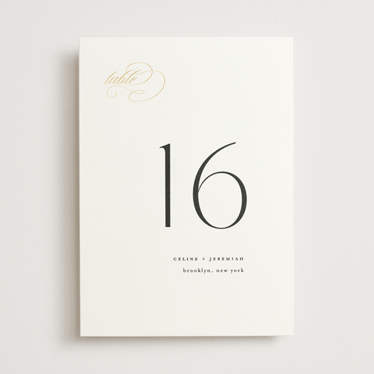 "Left Align" - Table Numbers in Silk by Kelly Schmidt - Front