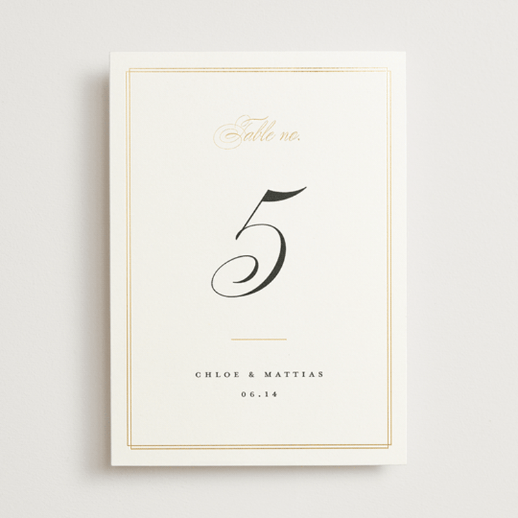 "Timeless" - Table Numbers in Linen by Erica Krystek - Front