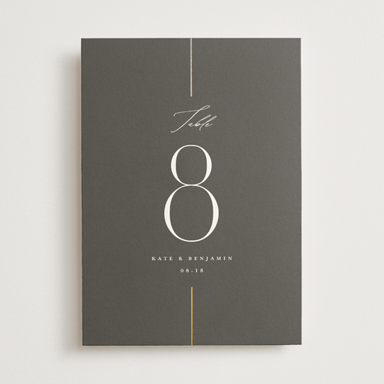 "Formal lines" - Table Numbers in Iron by Erica Krystek - Front