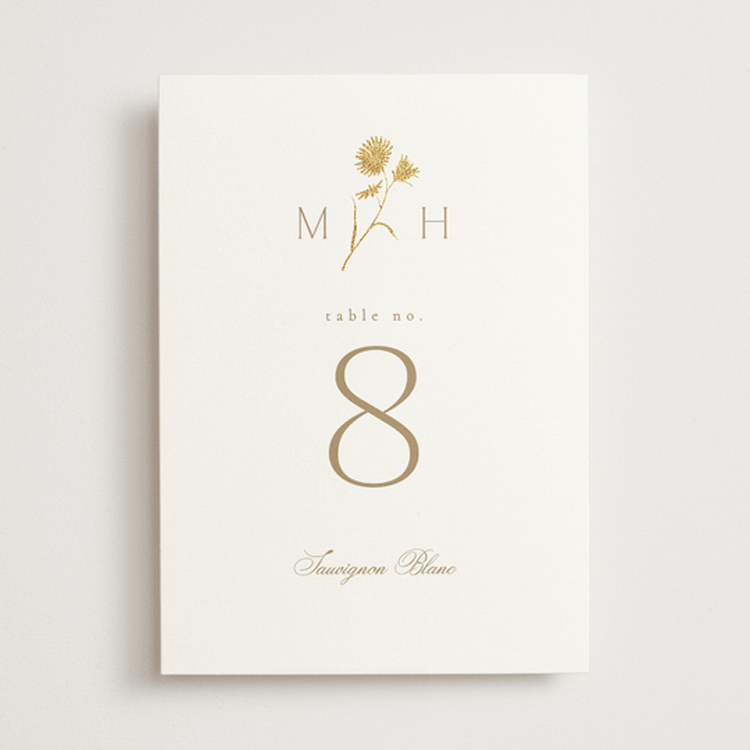 "The Romantic" - Table Numbers in Buttercream by Kristie Kern - Front