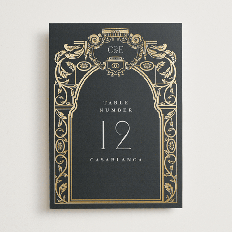 "Mirror" - Table Numbers in Onyx by Ana de Sousa - Front