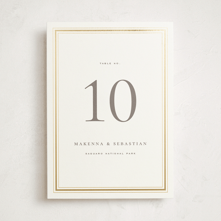 "Hampton" - Table Numbers in Chantilly by Wildfield Paper Co - Front
