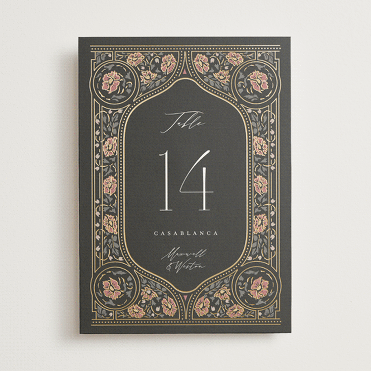 "Timeless Nature" - Table Numbers in Ebony by Ana de Sousa - Front