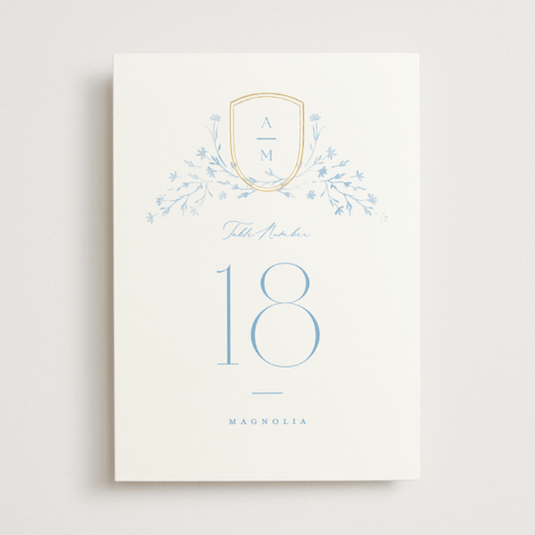 "storybook garden" - Table Numbers in Bluebell by Kristie Kern - Front